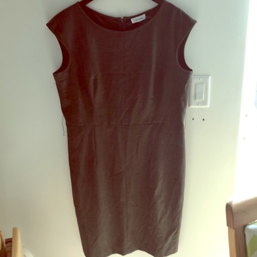 Size 14 Calvin Klein Brown Dress